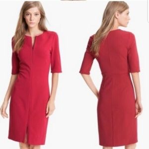 NWT Diane Von Furstenberg Red Saturn Zip Front Dress Sz 0